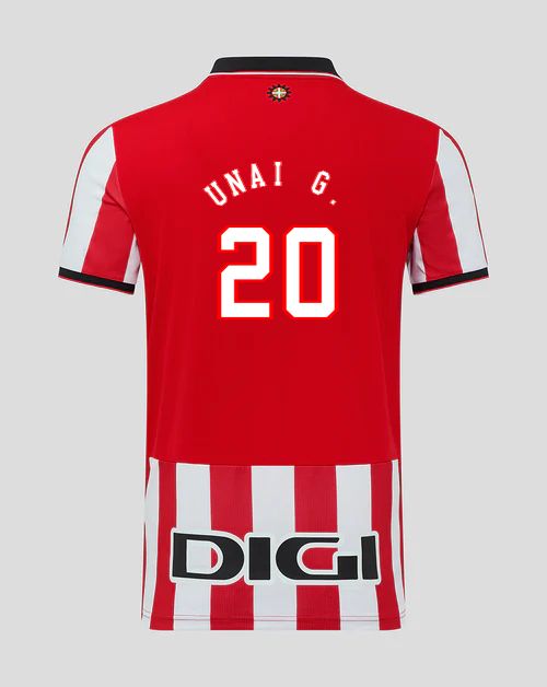 25-26 Athletic Bilbao UNAI G. 20 Home Jersey