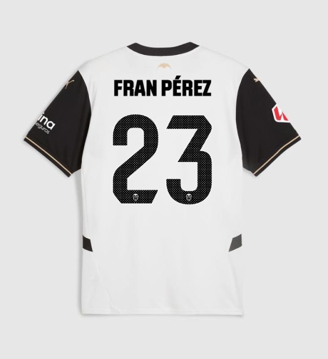 24-25 Valencia Home FRAN PÉREZ 23 Jersey 24-25 Valencia Home FRAN PÉREZ 23 Jersey