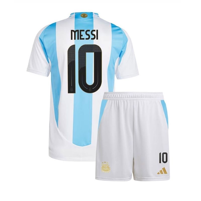 ARGENTINA HOME 2024 COPA AMERICA KIDS KIT LIONEL MESSI #10