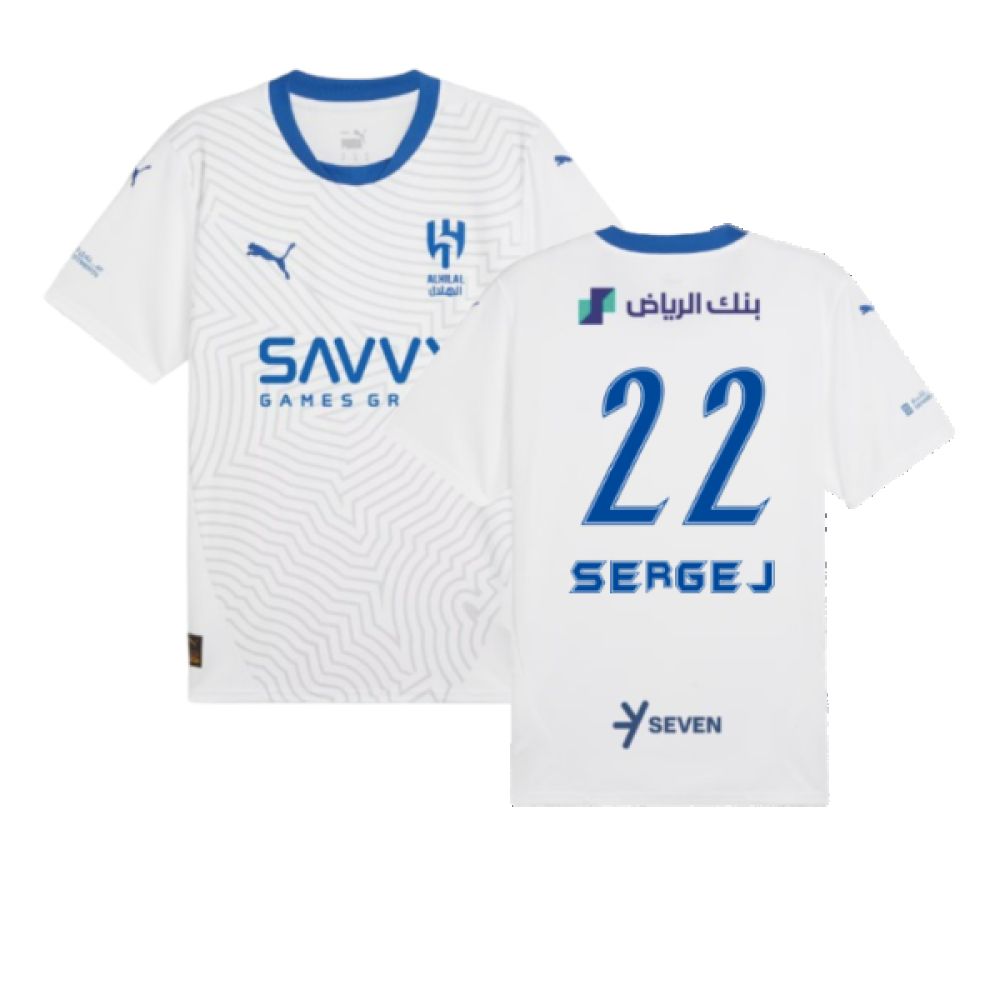 2024-2025 Al Hilal Away Sergej 22 Jersey 2024-2025 Al Hilal Away Sergej 22 Jersey