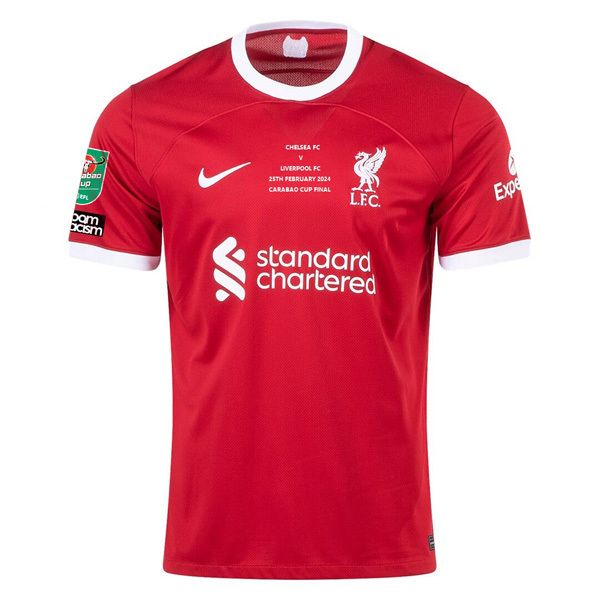 23-24 Liverpool Home Carabao Cup Final Jersey - Full Patch