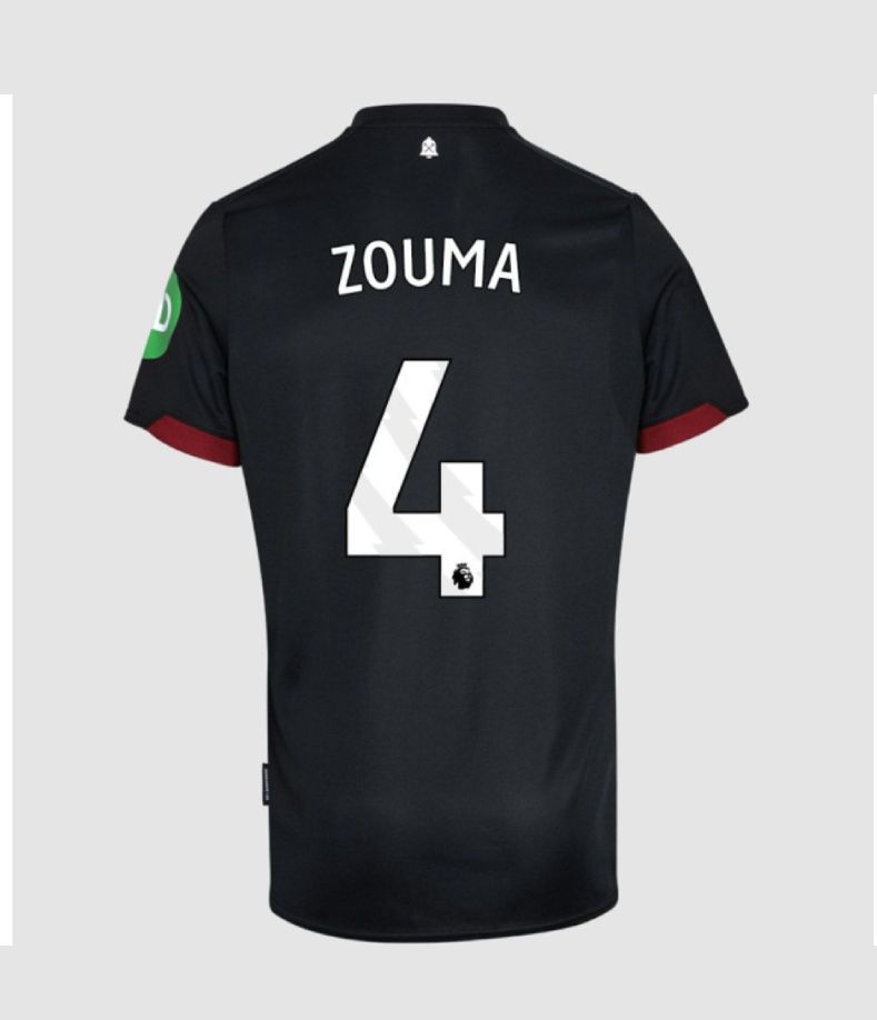 24-25 West Ham United Away ZOUMA 4 Jersey