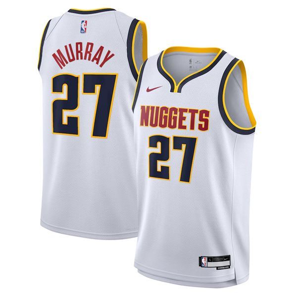 23-24 Denver Nuggets White Swingman Association Jersey Jamal Murray 27