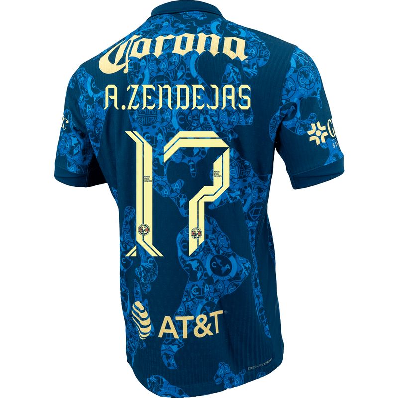 24-25 Club America A.Zendejas 17 Away Jersey (Player Version)