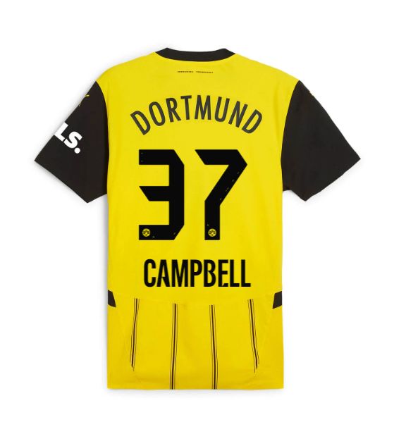 24-25 Borussia Dortmund Home Campbell 37 Jersey 24-25 Borussia Dortmund Home Campbell 37 Jersey