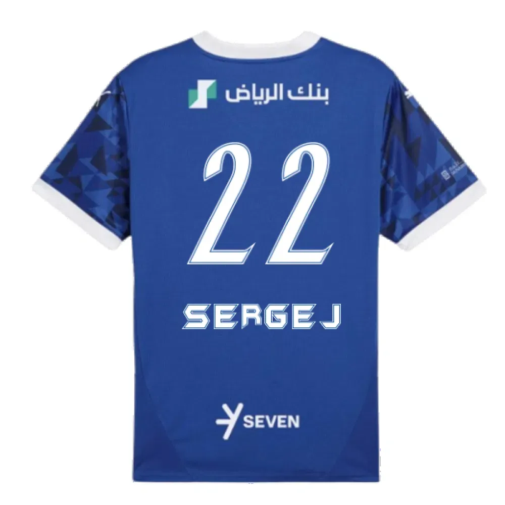 2024-2025 Al Hilal Home Sergej 22 Jersey 2024-2025 Al Hilal Home Sergej 22 Jersey