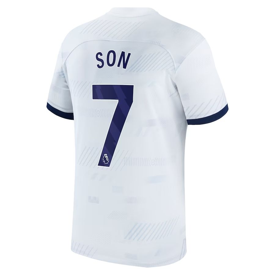 Tottenham Hotspur Son Heung-min #7 Home Soccer White Jersey 2023-2024 Tottenham Hotspur Son Heung-min #7 Home Soccer White Jersey 2023-2024