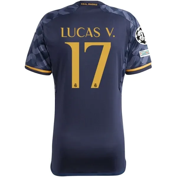 Real Madrid Lucas Vazquez Away Jersey 2023/2024 With Champions League + Club World Cup Patches Real Madrid Lucas Vazquez Away Jersey 2023/2024 With Champions League + Club World Cup Patches