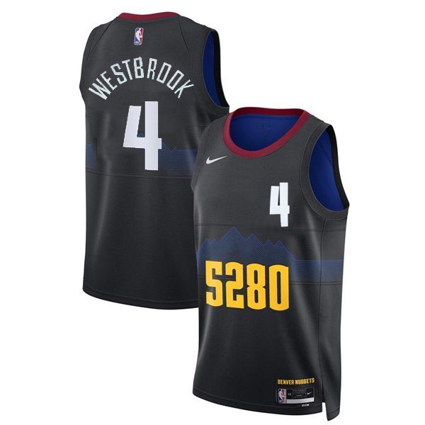 23-24 Denver Nuggets Black Unisex Swingman Jersey Russell Westbrook 4 23-24 Denver Nuggets Black Unisex Swingman Jersey Russell Westbrook 4