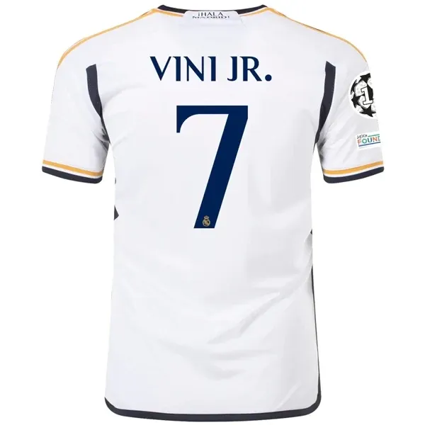 Real Madrid Vini Jr. Home Jersey 2023/2024 With Champions League + Club World Cup Patches