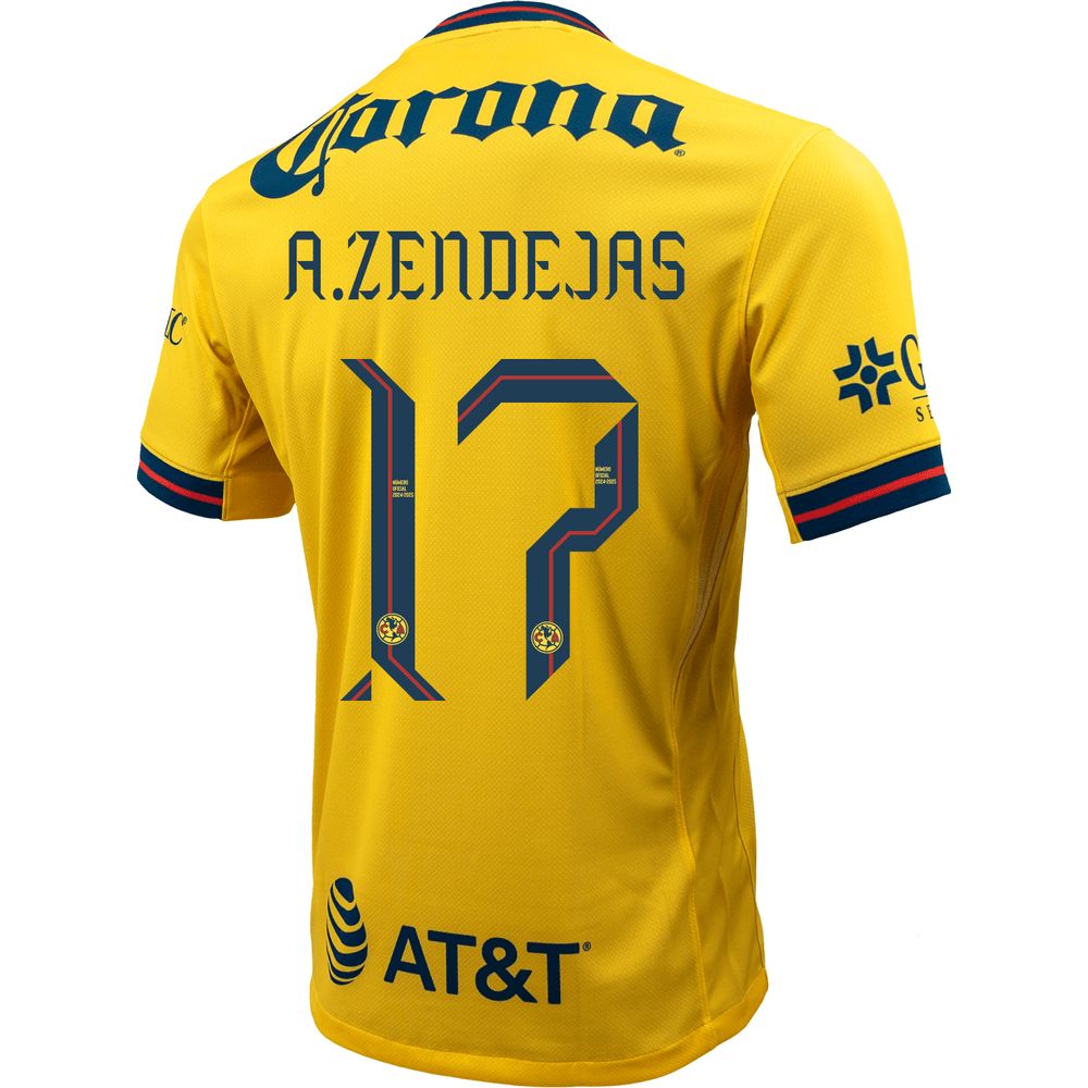 24-25 Club America A.Zendejas 17 Home Jersey 24-25 Club America A.Zendejas 17 Home Jersey
