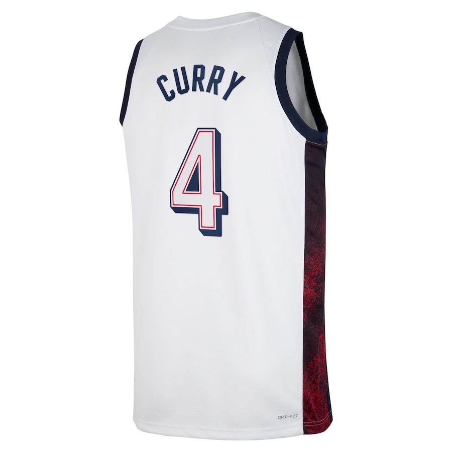 Stephen Curry #4 Basketball 2024  White Swingman Player Jersey Stephen Curry #4 Basketball 2024  White Swingman Player Jersey