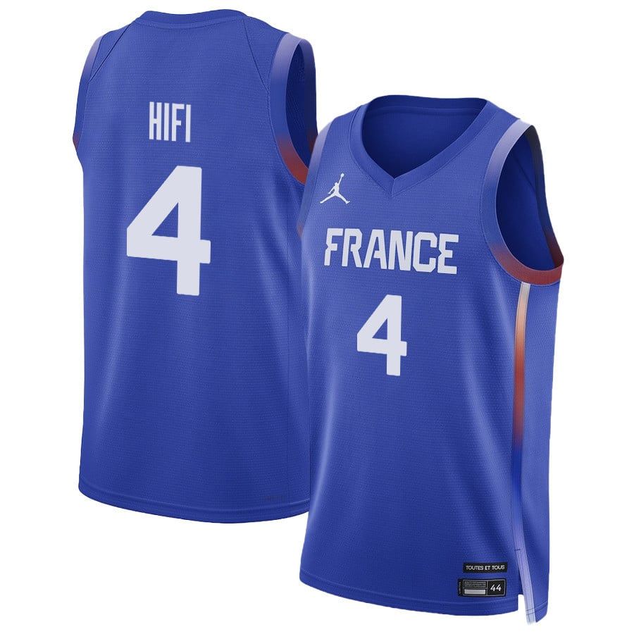Nadir Hifi 4 France Basketball 2024 Summer Olympics Player Limited Unisex Jersey - Royal Nadir Hifi 4 France Basketball 2024 Summer Olympics Player Limited Unisex Jersey - Royal