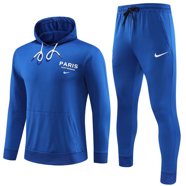 23-24 PSG Blue Hoodie Tracksuit