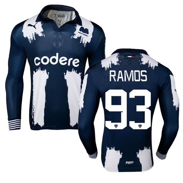 25-26 Monterrey Home Long Sleeve M Badge Ramos #93 25-26 Monterrey Home Long Sleeve M Badge Ramos #93