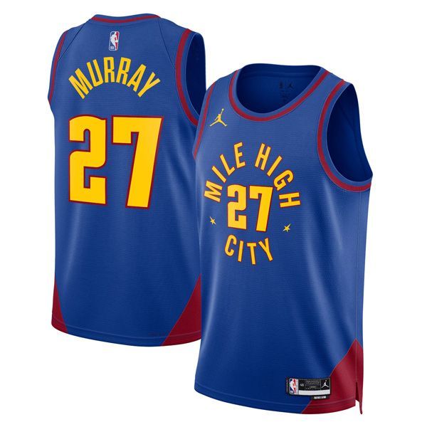 23-24 Denver Nuggets Jordan Blue Statement Jersey Jamal Murray 27 23-24 Denver Nuggets Jordan Blue Statement Jersey Jamal Murray 27