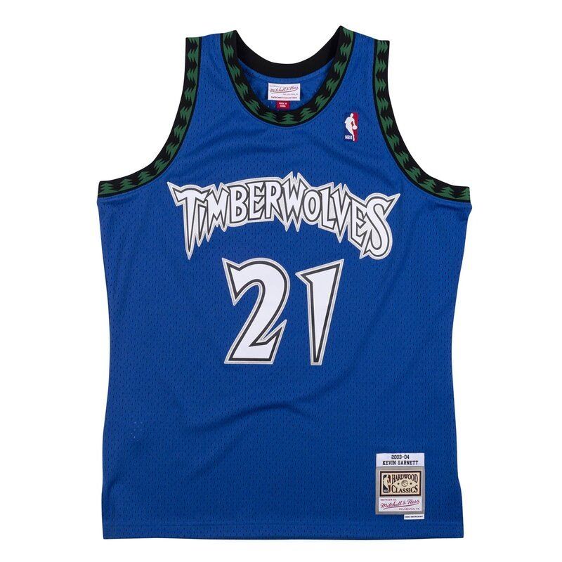 Kevin Garnett Swingman Hardwood Classics Alternate 2003-04 Retro Blue Jersey