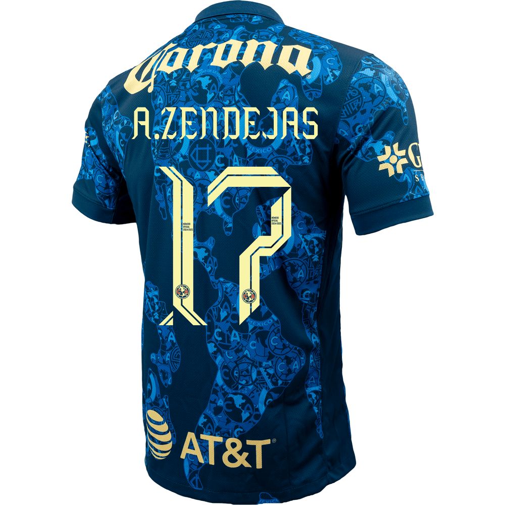 24-25 Club America A.Zendejas 17 Away Jersey 24-25 Club America A.Zendejas 17 Away Jersey