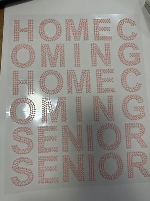 SENIOR and HOMECOMING Pink Pearl Letters