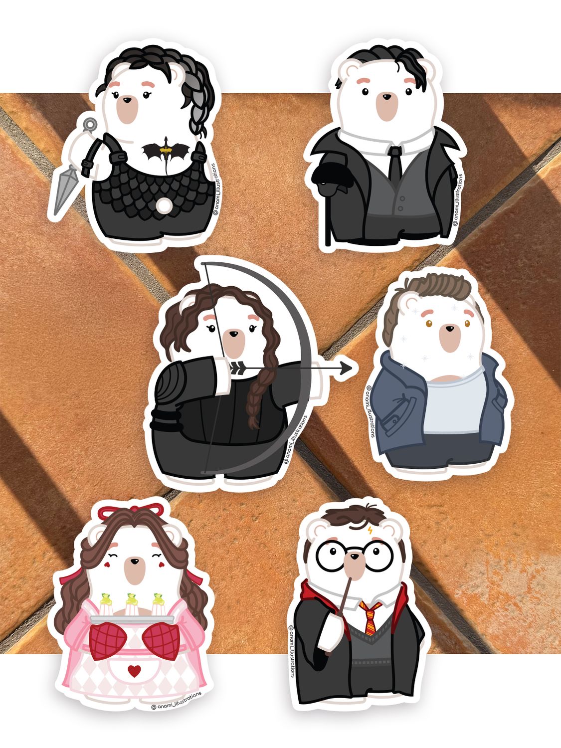 Stickers individuales de Personajes de Libros