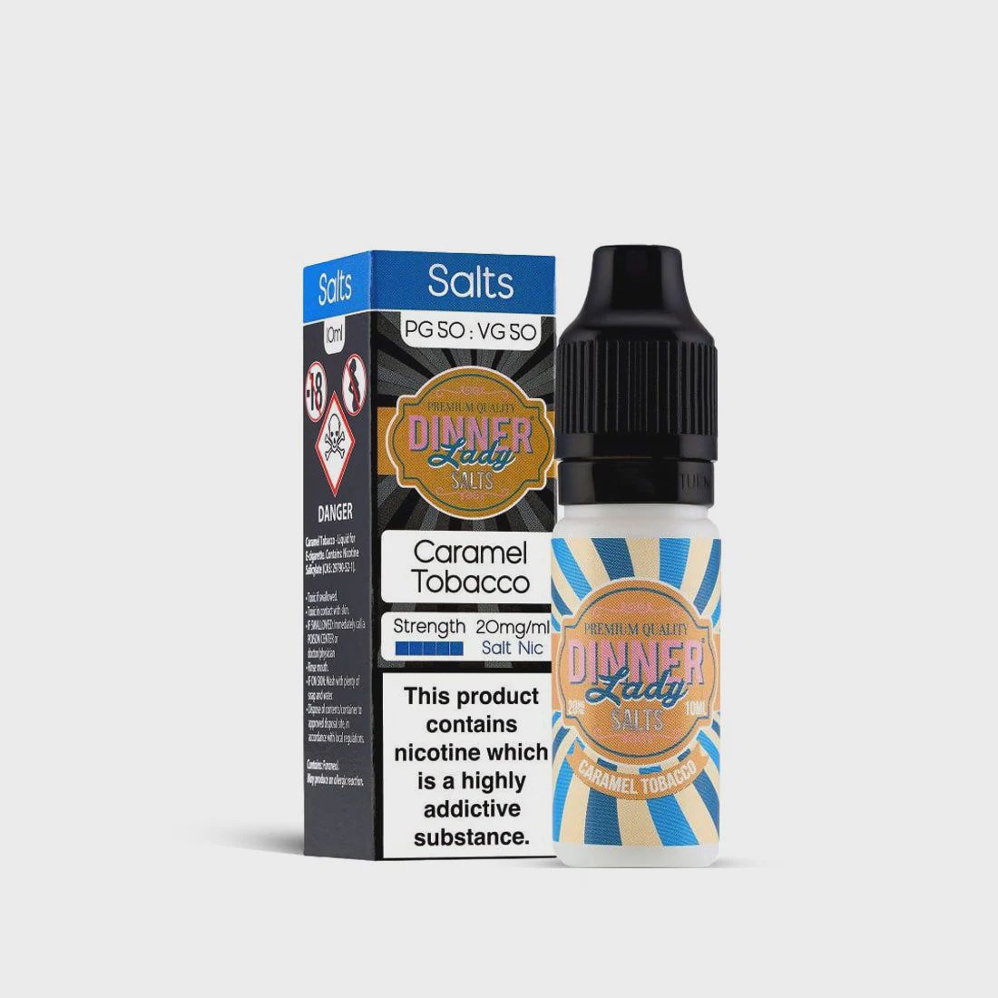 Dinner Lady SALT Caramel Tobacco  20mg Nic Salt 10ml