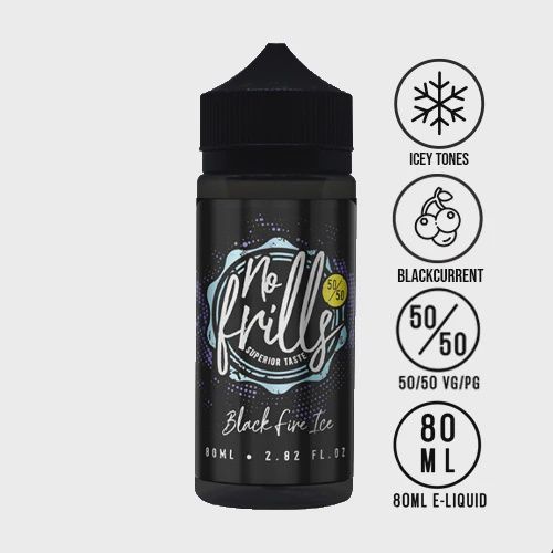 No Frills Black Fire Ice 50/50 80ml shortfill