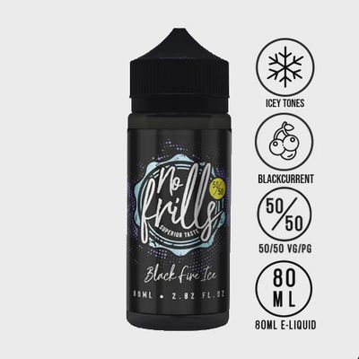 No Frills Black Fire Ice 50/50 80ml shortfill