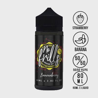 No Frills Bananaberry 50/50 80ml shortfill