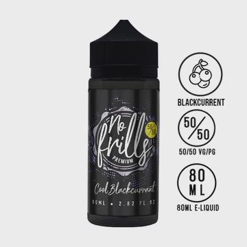 No Frills Cool Blackcurrant 50/50 80ml Shortfill