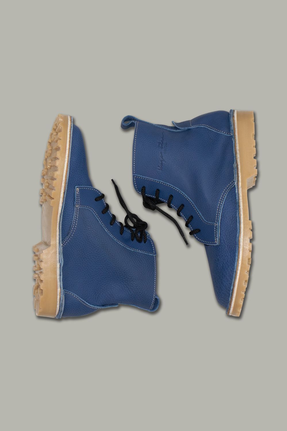 Lace-Up Boots | Embossed Leather