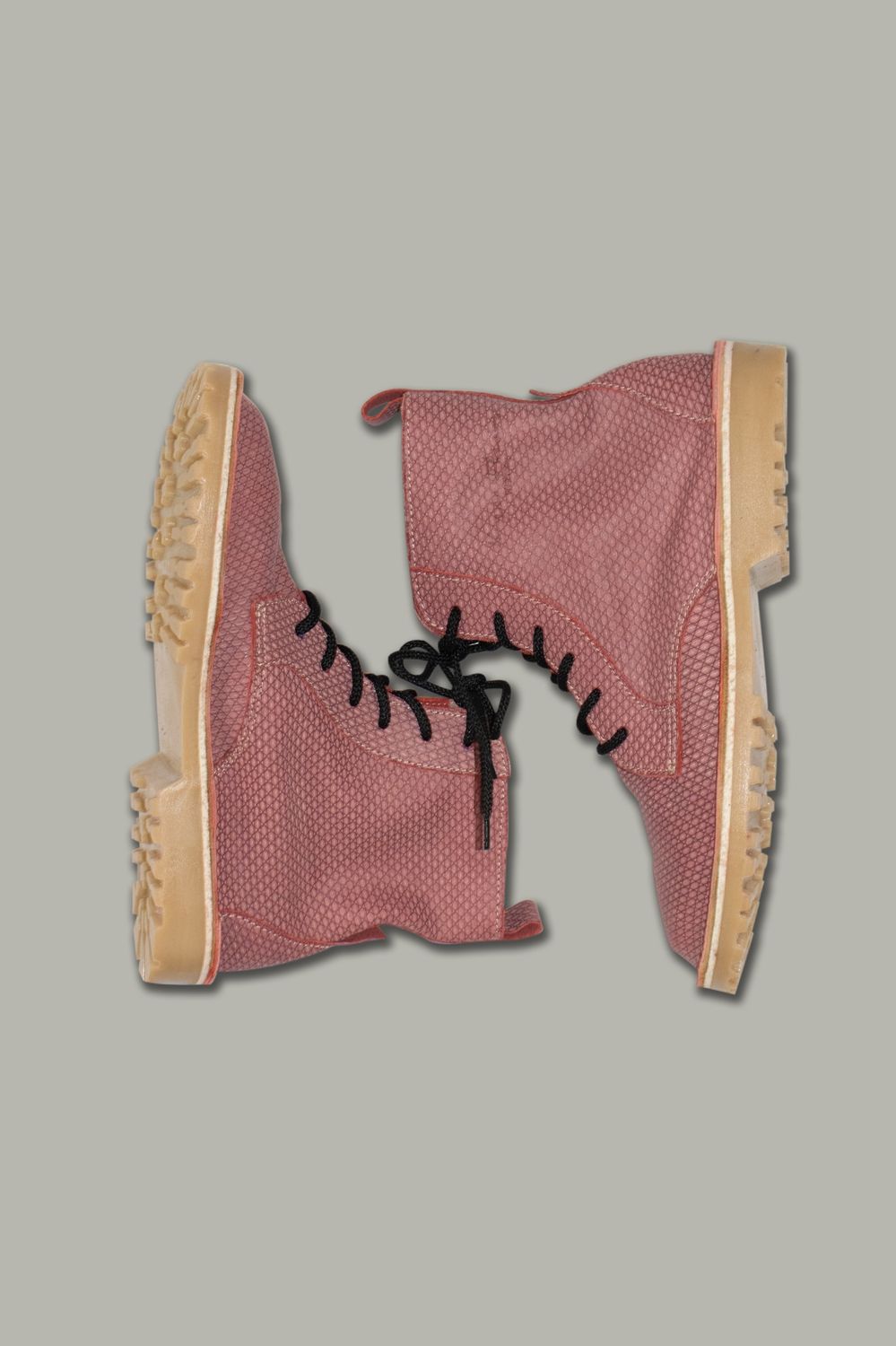 Lace-Up Boots | Embossed Leather