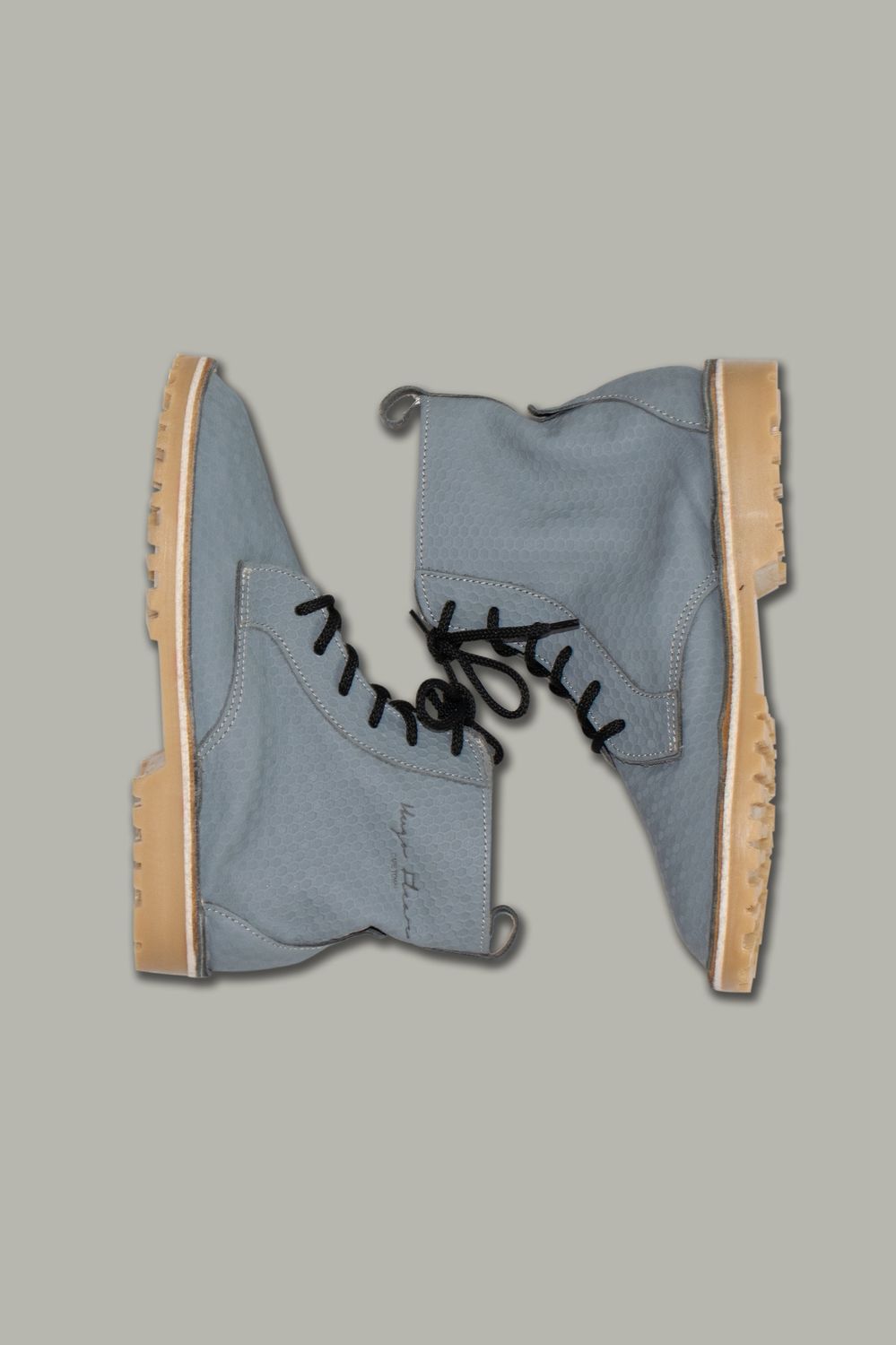 Lace-Up Boots | Embossed Leather