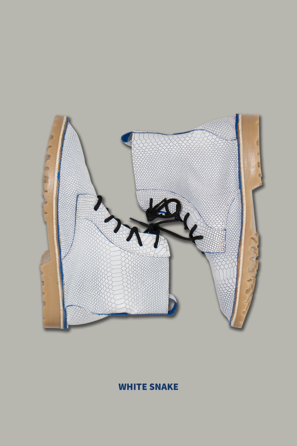 Lace-Up Boots | Embossed Leather