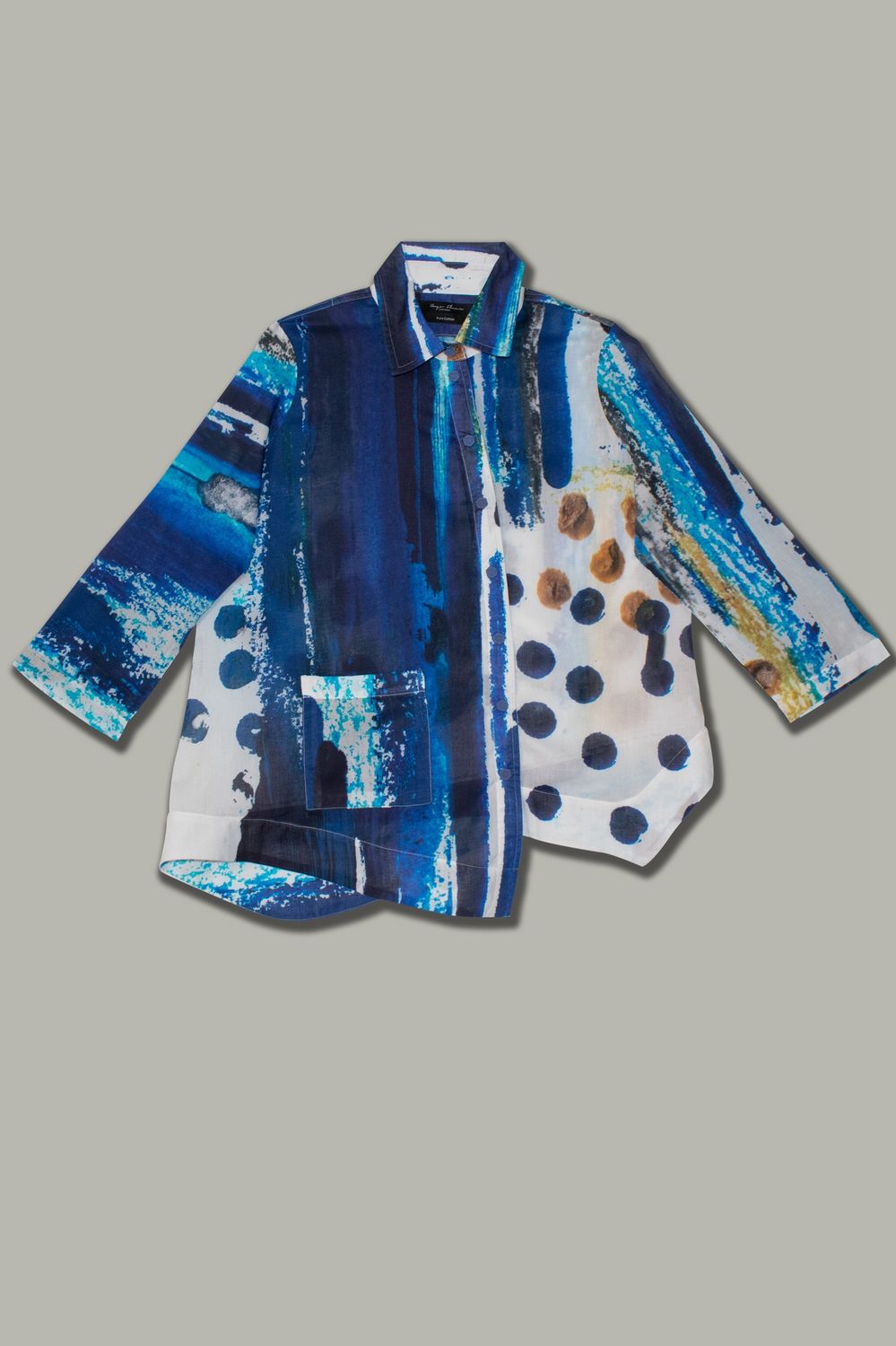 Anja Jacket | Voile, Colour: Blue Brushstroke, Size: 0