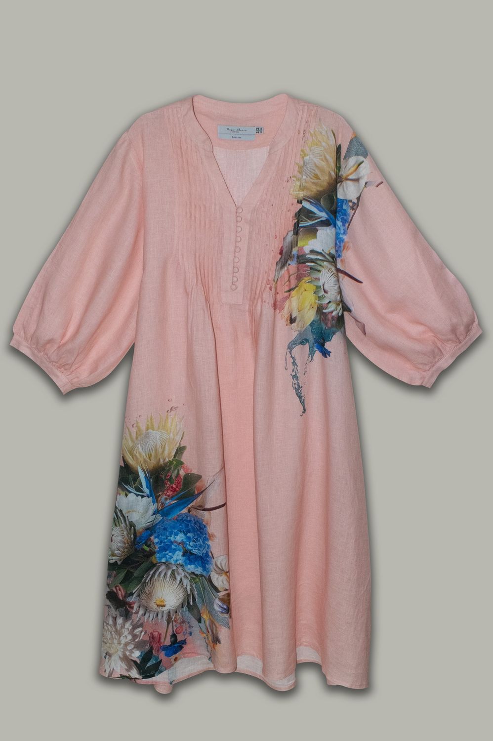 Renata Dress | Candy Print | Cotton Voile, Print: Candy Pink Protea, Size: 1|2