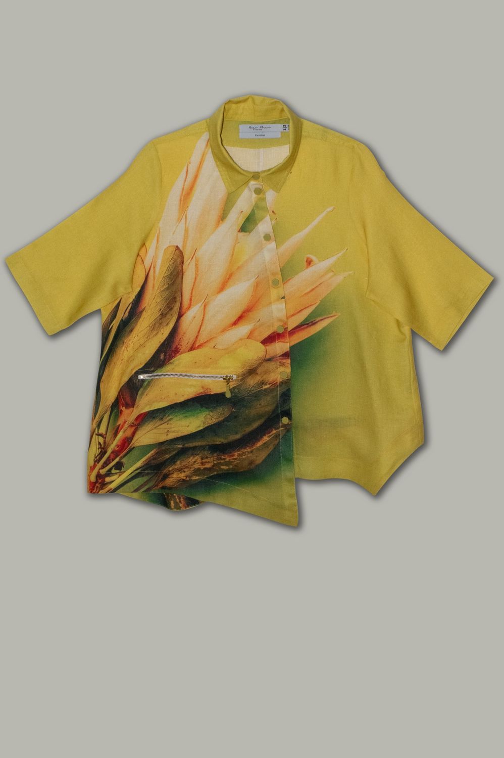 Anja Shirt | Protea Print | Linen