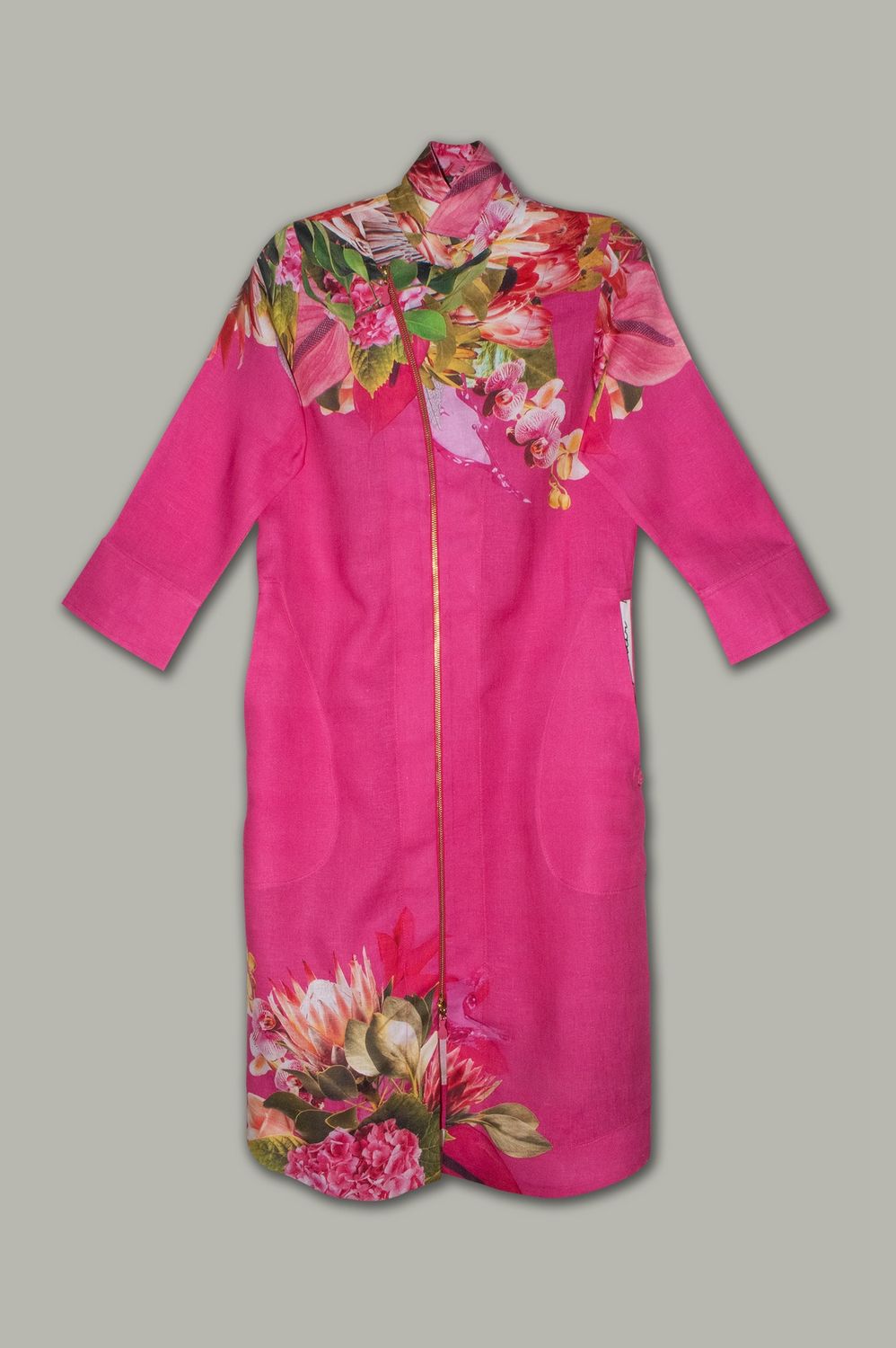 Yoco Dress | Placement Print | Linen