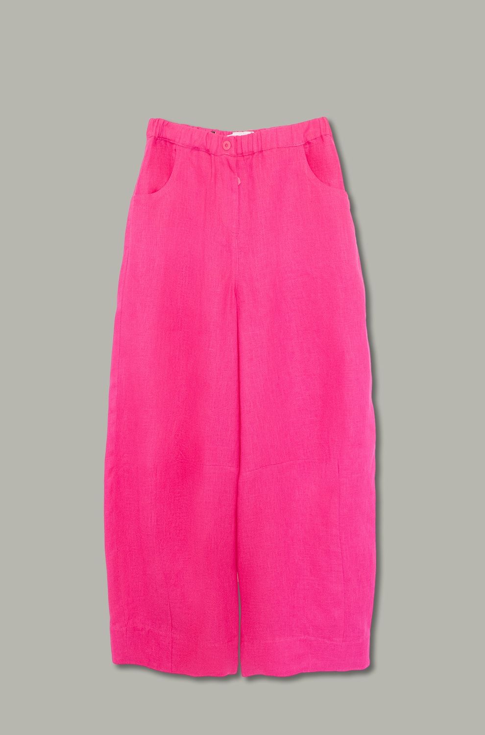 Marna Pants | Solid Linen, Colour: Cerise, Size: 1
