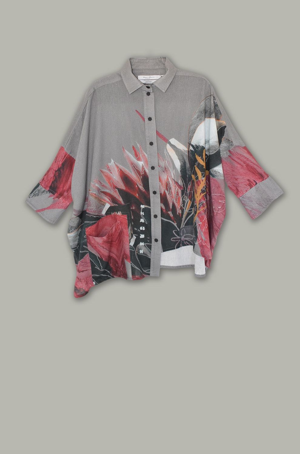 Pearl Shirt | Brush Print | Muslin