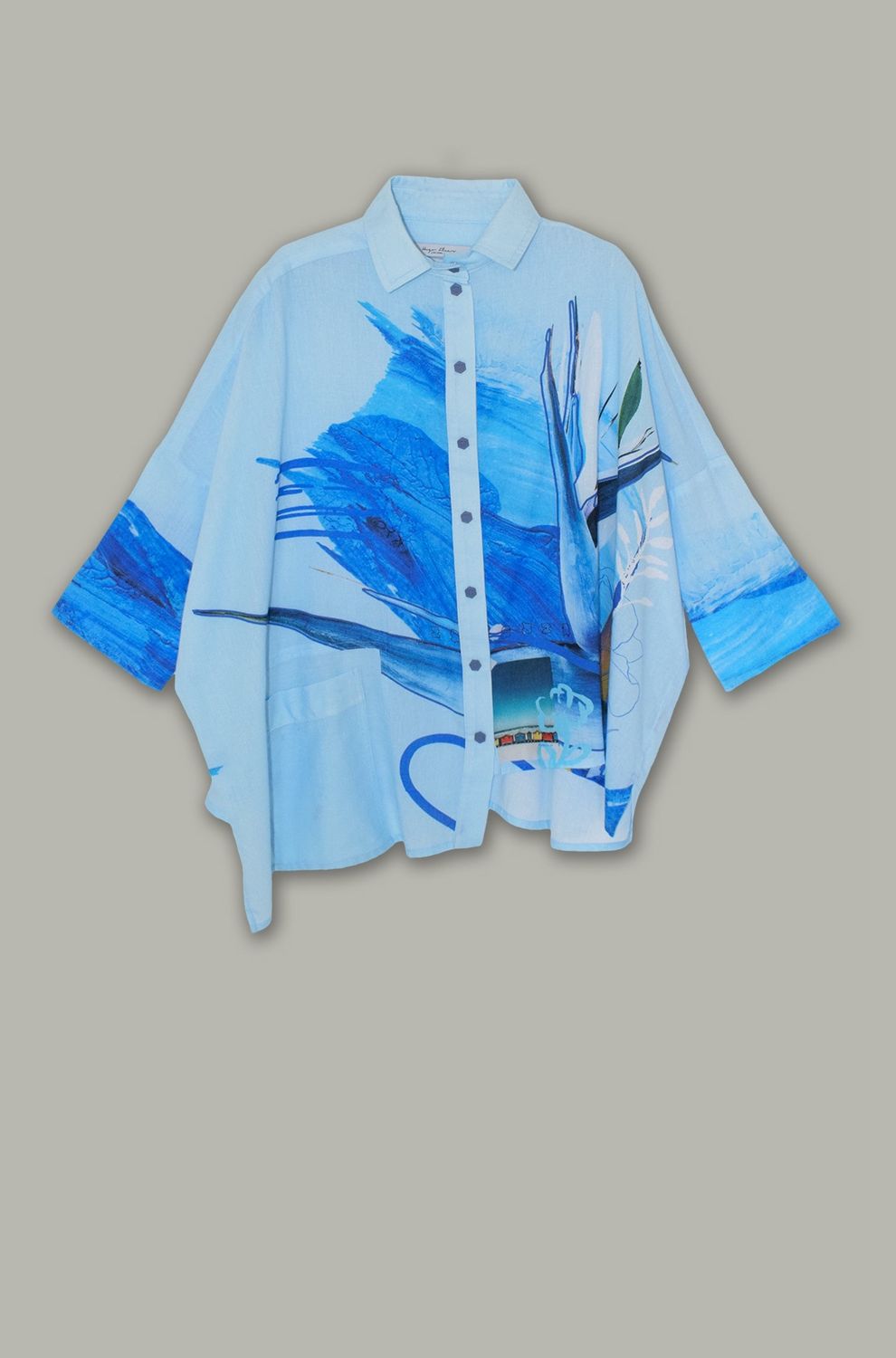 Pearl Shirt | Brush Print | Muslin