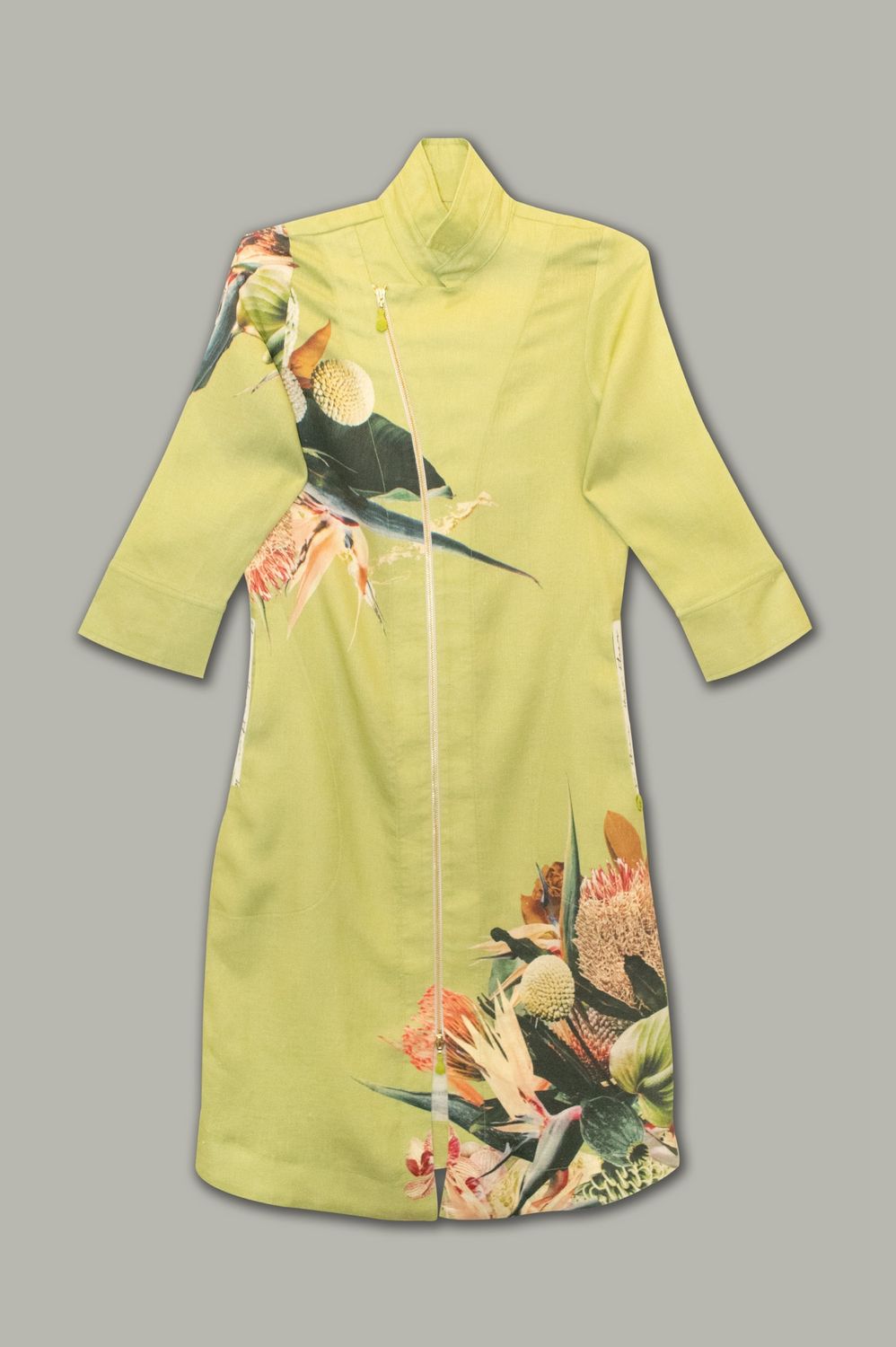 Yoco Dress | Placement Print | Linen