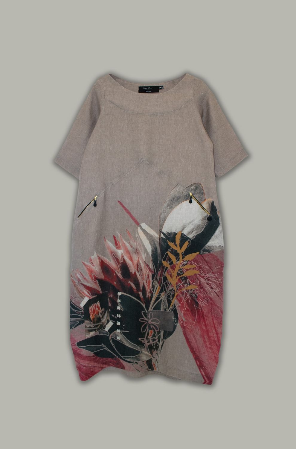 Colette Dress | Border Print | Linen