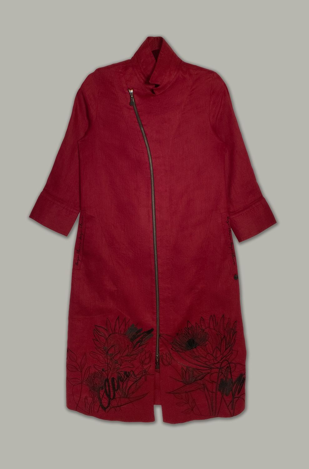 Yoco Dress | Floral Embroidery | Linen