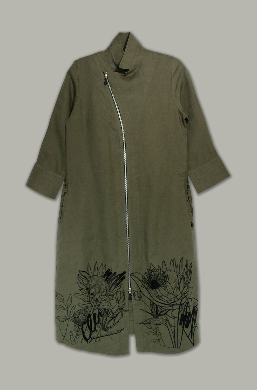 Yoco Dress | Floral Embroidery | Linen