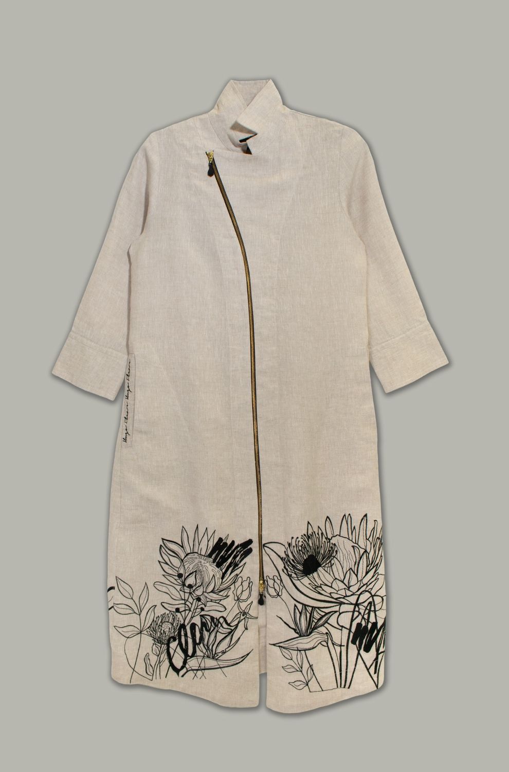 Yoco Dress | Floral Embroidery | Linen