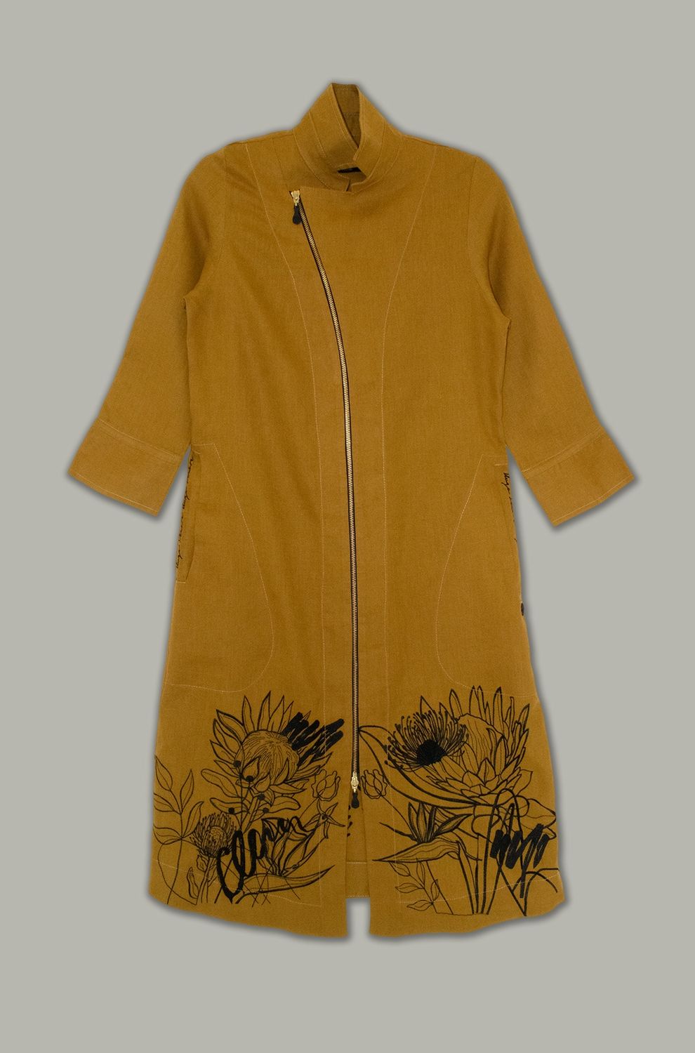 Yoco Dress | Floral Embroidery | Linen