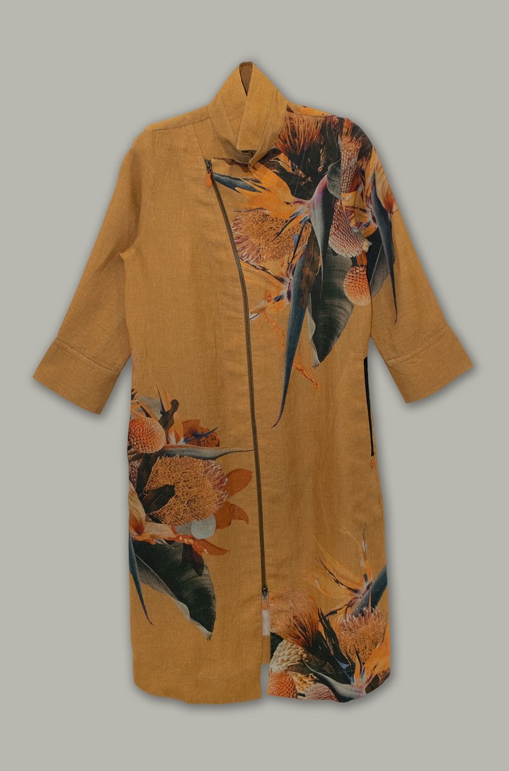 Yoco Dress | Placement Print | Linen