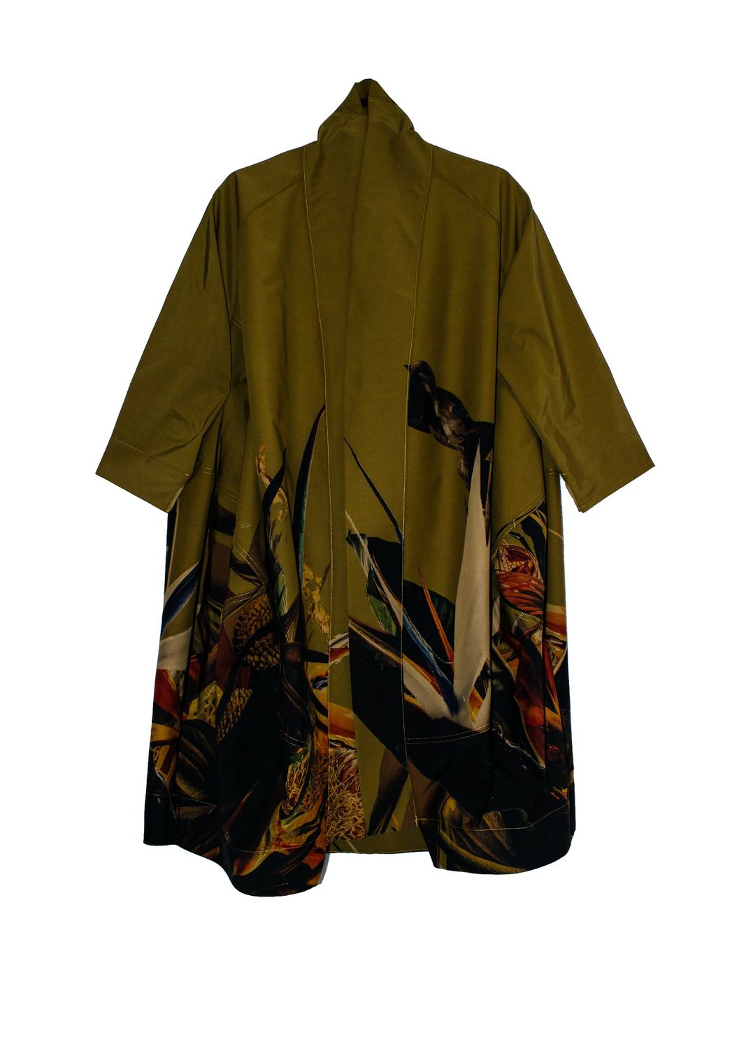 Charmaine Coat | Cotton Nylon, Print: Muddy Strelitzia, Size: 1|2