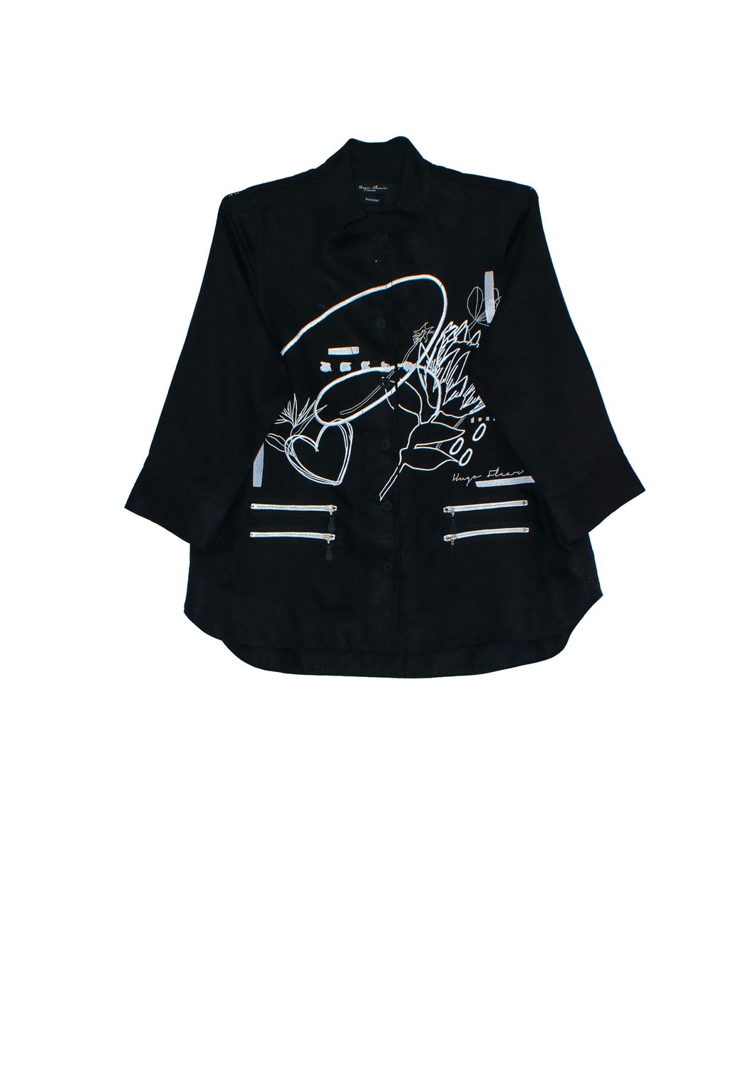 Mia Shirt | Embroidered Linen