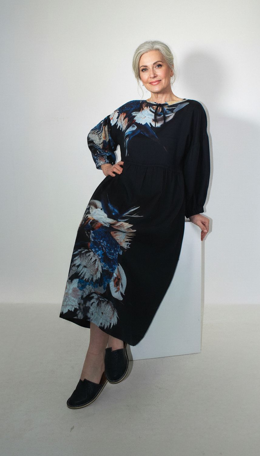 Blair Dress | Placement Print | Linen